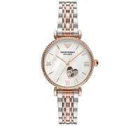 Emporio Armani Gianni T-Bar AR60049 Women's Watch - 34mm White Dial Stainless Steel