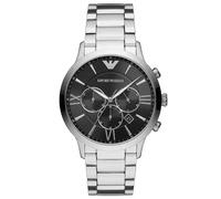 Emporio Armani Giovanni AR11208 Men's Chronograph Watch - 44mm Black Dial Silver Steel Bracelet