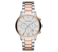 Emporio Armani Giovanni AR11209 Men's Chronograph Watch - 44mm White Dial Two-Tone Bracelet