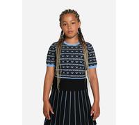 Emporio Armani Girls Short Sleeve Logo Jumper In Navy - Blue - 5 Yrs