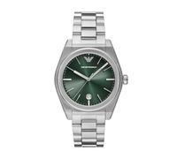 Emporio Armani Green Textured Dial & Stainless Steel Watch