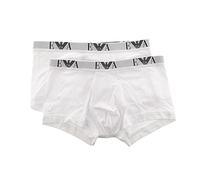 Emporio Armani Intimates Stretch 2-Pack Without Fly Men's Trunks White Small