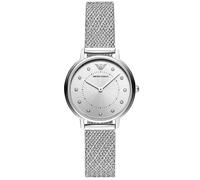 Emporio Armani Watch for Women, Two Hand Movement, 32 mm Silver Stainless Steel Case with a Stainless Steel Strap, AR11128