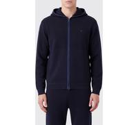 Emporio Armani Knit Zipped Hoodie with Eagle Logo - Size: XL - male