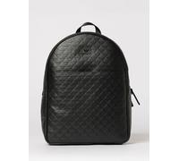 Emporio Armani Leather Backpack With Embossed Monogram