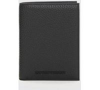 Emporio Armani Leather Bifold Wallet with Tone-on-Tone Logo - Size: OS - male