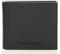 Emporio Armani Leather Horizontal Bifold Wallet with Applied Logo - Size: OS - male