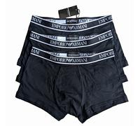 Emporio Armani Logo Band Trunk Boxershorts 3-Pack Stretch Cotton Black Men