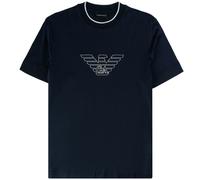 Emporio Armani Logo-Flocked Jersey T-Shirt - Navy - 3D1TD4-1JUVZ 09Q9
