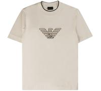 Emporio Armani Logo-Flocked Jersey T-Shirt - Vanilla - 3D1TD4-1JUVZ 0