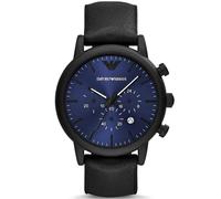 Emporio Armani Luigi AR11351 Men's Chronograph Watch - 46mm Black Case Blue Dial