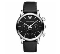 Emporio Armani Luigi AR1733 Men's Chronograph Watch - 41mm Black Dial Leather Strap