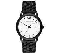 Emporio Armani Luigi Men's Wrist Watch¦White Dial¦Black Mesh Matel Strap¦AR11046