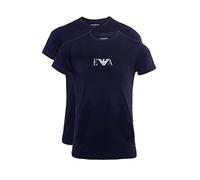 Emporio Armani MAN 2 Pack T-Shirt Crew Neck Regular Fit Blue M, Navy/Navy, M