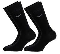 Emporio Armani Underwear Men's 2-Pack Short Socks, Black X, TU