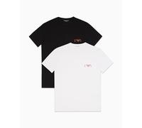 EMPORIO ARMANI Man Bold Monogram 2-Pack Crew Neck T-Shirt White S