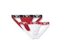EMPORIO ARMANI Man Bold Monogram 2-Pack Thong Red S