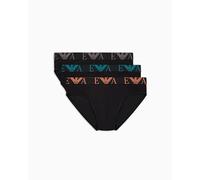 EMPORIO ARMANI Man Bold Monogram 3-Pack Brief Black XXL