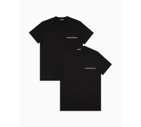 Emporio Armani for man. EM000391_AF10779 Set of 2 black casual t-shirts (S), Homewear, Cotton, Short sleeve