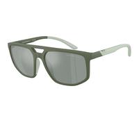 Emporio Armani Man EA4248U 625930 Sunglasses Injected Green Green Pilot Mirrored