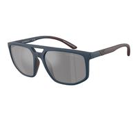 Emporio Armani Man EA4248U 62606G Sunglasses Injected Blue Grey Pilot Mirrored