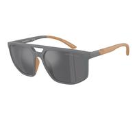 Emporio Armani Man EA4248U 62616G Sunglasses Injected Grey Grey Pilot Mirrored