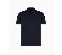 EMPORIO ARMANI Man Embroidery Logo Polo Beachwear Blue L