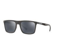 Emporio Armani Man Sunglass EA4097 - Frame color: Matte Brown, Lens color: Mirror Black
