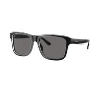 Emporio Armani Man Sunglass EA4208 - Frame color: Shiny Black/Top Crystal, Lens color: Dark Grey Polarized