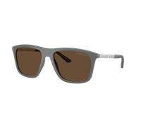 Emporio Armani Man Sunglass EA4237 - Frame color: Matte Grey, Lens color: Dark Brown