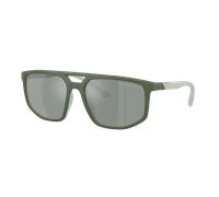 Emporio Armani Man Sunglass EA4248U - Frame color: Matt Agave, Lens color: Green Mirror Silver