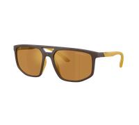 Emporio Armani Man Sunglass EA4248U - Frame color: Matte Brown, Lens color: Brown Mirror Gold