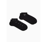 EMPORIO ARMANI MAN'S ALLOVER EAGLE 2-PACK SOCKS INSIDE BLACK TU