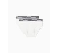 EMPORIO ARMANI Man's Allover Logo Elastic 2-Pack Brief White M