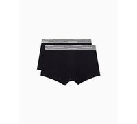 Emporio Armani Man's Allover Logo Elastic 2-Pack Trunk Black M