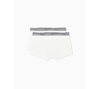 Emporio Armani Man's Allover Logo Elastic 2-Pack Trunk White L