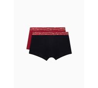 Emporio Armani Man's Allover Shiny Logoband 2-Pack Trunk Black L