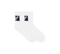 Emporio Armani MAN'S BASIC SPONGE 2-PACK ANKLE SOCKS WHITE TU