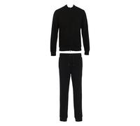 EMPORIO ARMANI MAN'S BASIC TERRY FULL ZIP TRACKSUIT SET BLACK L