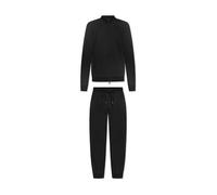 Emporio Armani MAN'S BASIC TERRY FULL ZIP TRACKSUIT SET BLACK S