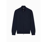 EMPORIO ARMANI MAN'S BASIC TERRY OPEN SWEATSHIRT BLUE M