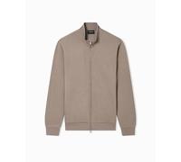 EMPORIO ARMANI MAN'S BASIC TERRY OPEN SWEATSHIRT BROWN M