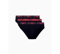 Emporio Armani Man's Bold Monogram 3-Pack Brief Black XL