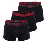 Emporio Armani Man's Bold Monogram 3-Pack Trunk Black XXL