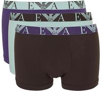Emporio Armani Man's Bold Monogram 3-Pack Trunk Brown XXL