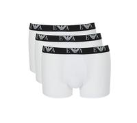 EMPORIO ARMANI Man's Bold Monogram 3-Pack Trunk, White, L