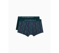 EMPORIO ARMANI Men's Classic Pattern Mix 2-Pack Trunk, Green, L