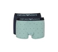 EMPORIO ARMANI Men's Classic Pattern Mix 2-Pack Trunk, Green, M