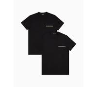 Emporio Armani Man's Core Logoband 2-Pack Crew Neck T-Shirt, Black, L, Regular