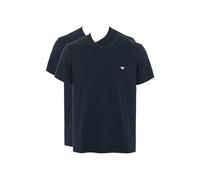 Emporio Armani Man's Core Logoband 2-Pack V Neck T-Shirt, Blue, M, Regular